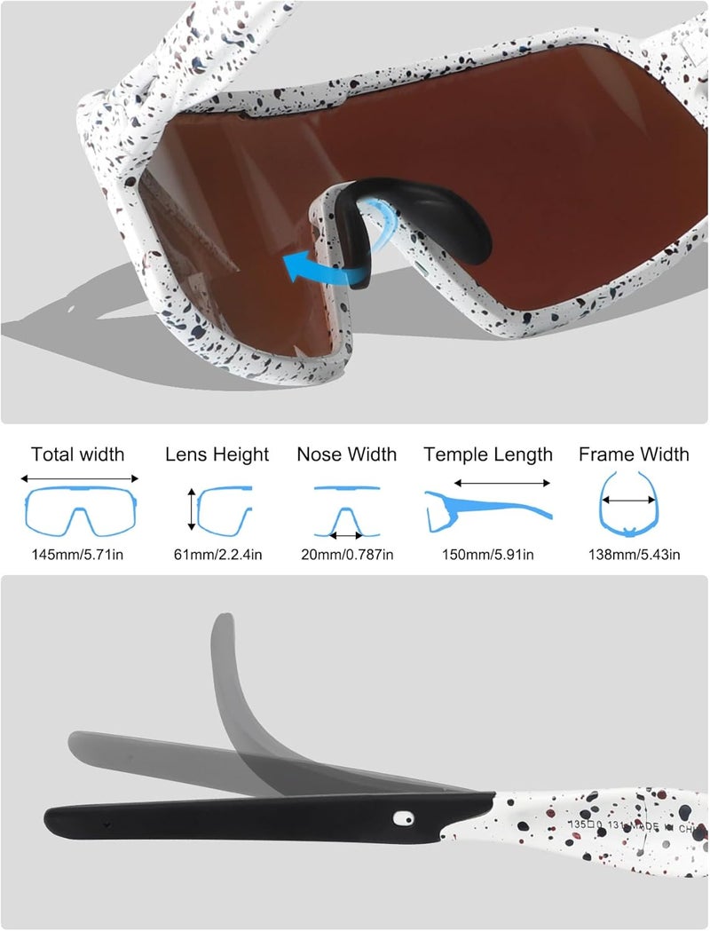 BangLong Polarized Sports Sunglasses for Men Women, UV Protection Sun Glasses for Baseball Running Cycling Fishing - Image 3